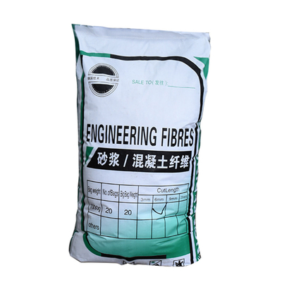 Fibre concrete fibrillate Abrasione-resistenti delle fibre concrete di Mesh For pp della fibra di graffetta del polipropilene